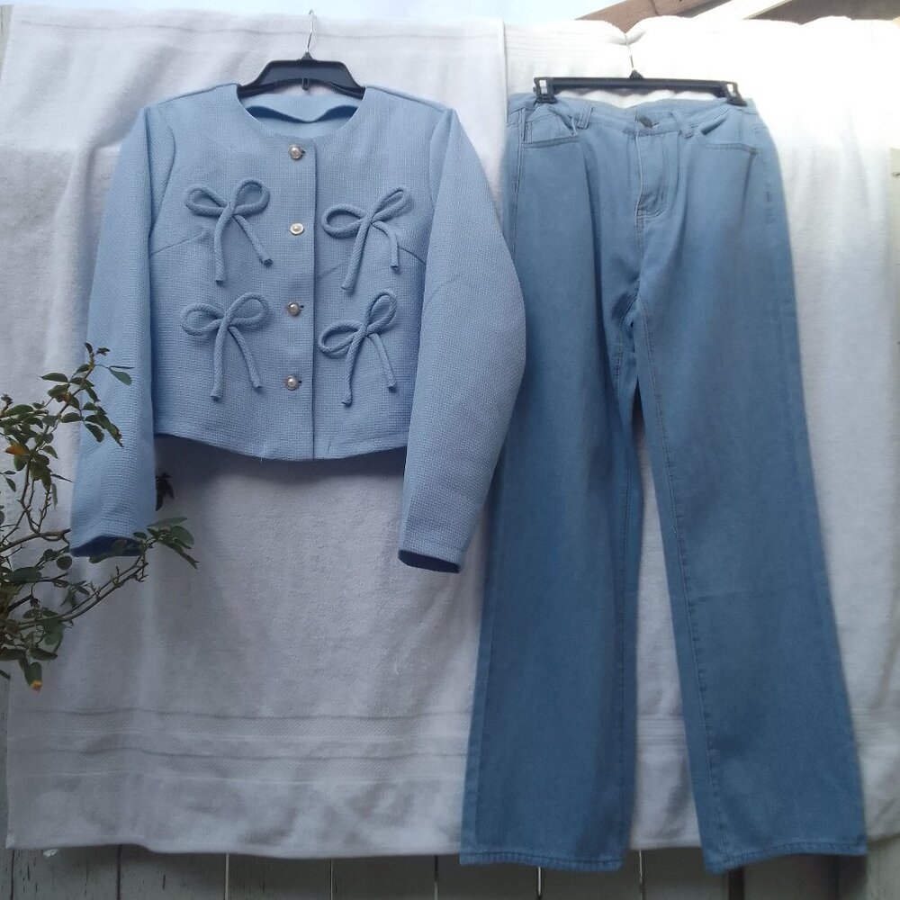 Bundle Well-Designed Cropped Jacket&Matching Sung… - image 1